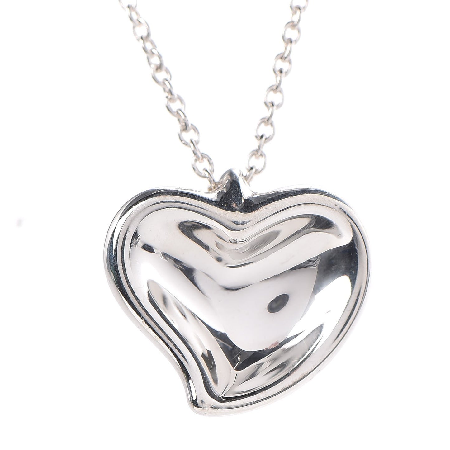 Sterling Silver Elsa Peretti Full Heart Pendant Necklace