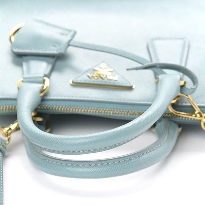 Prada Saffiano Mini Galleria Double Zip Tote Turchese 10 of 12