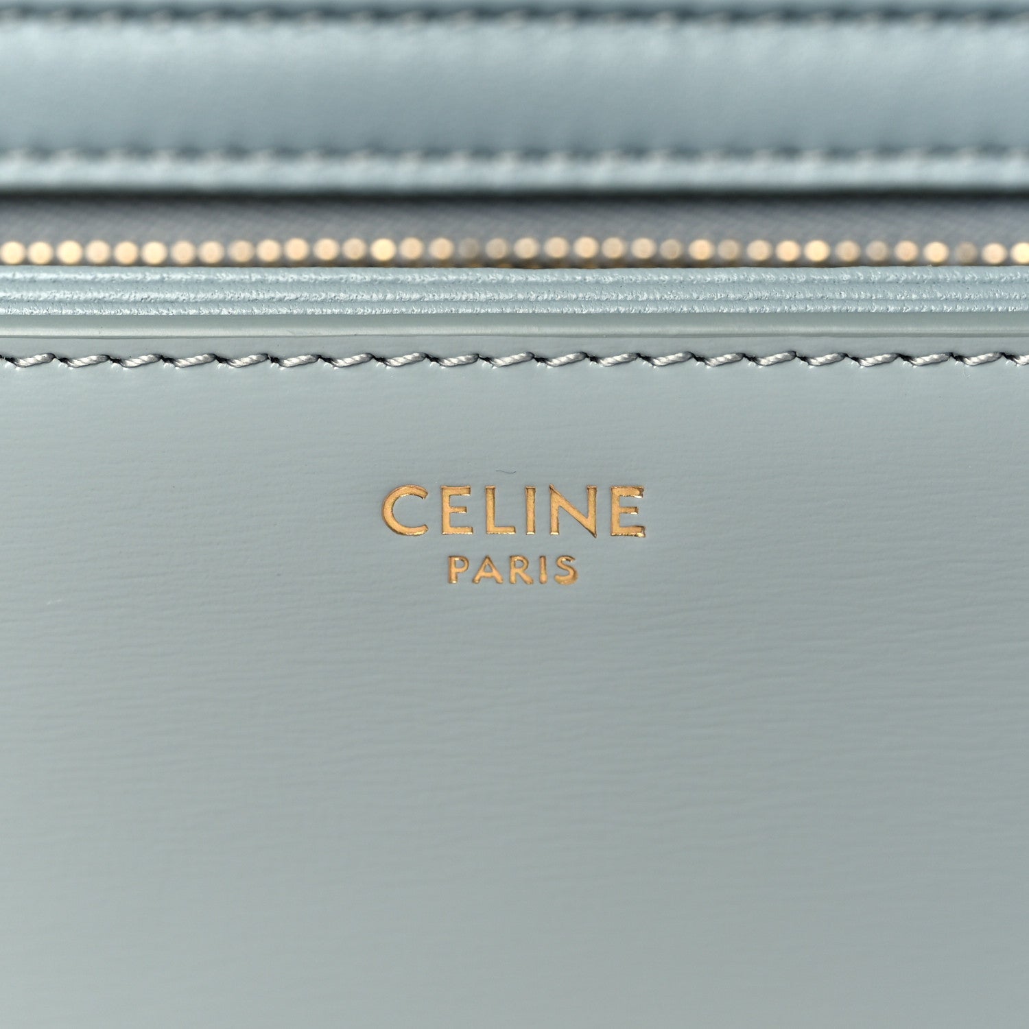 Celine Shiny Calfskin Teen Triomphe Blue Gray 6 of 9