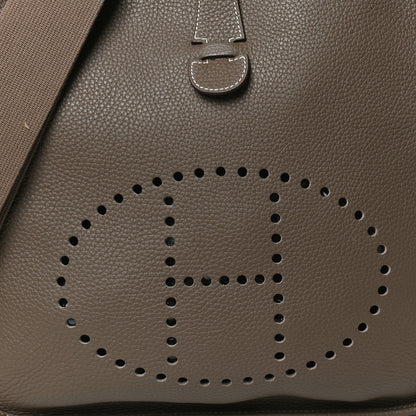 Hermes Taurillon Clemence Evelyne III GM Etoupe 7 of 12