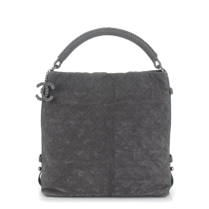 Chanel Iridescent Caviar Quilted Boy Handle Hobo Dark Grey 1 of 7