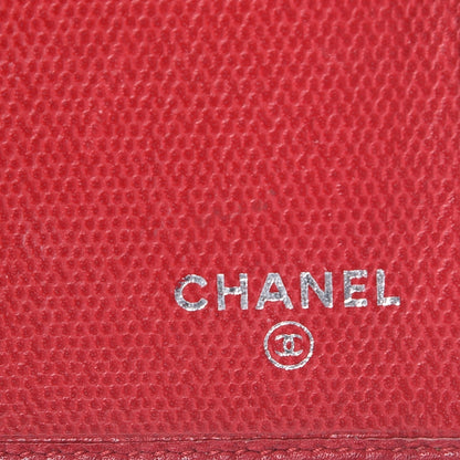 Chanel Grained Calfskin CC Long Wallet Red 6 of 13