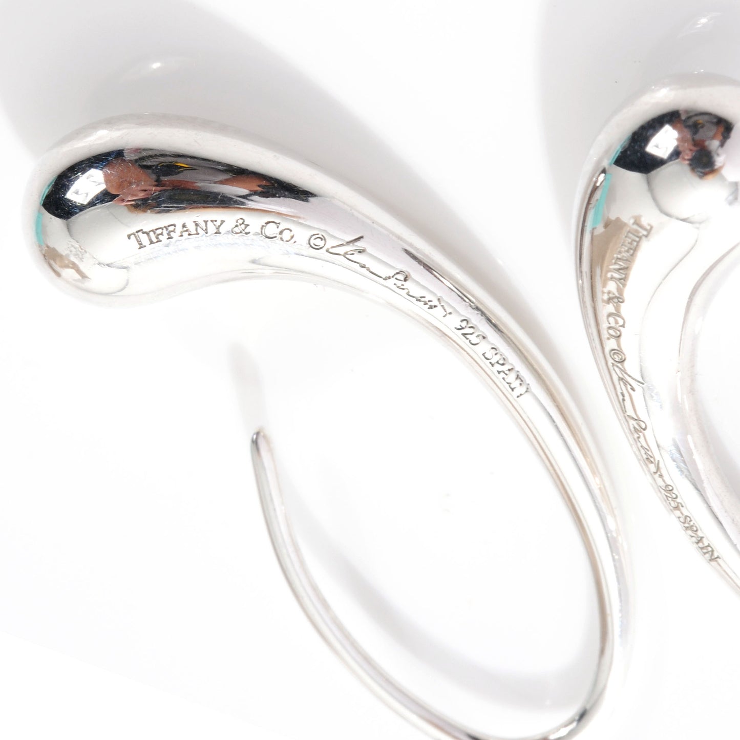 Sterling Silver Elsa Peretti Teardrop Hoop Earrings