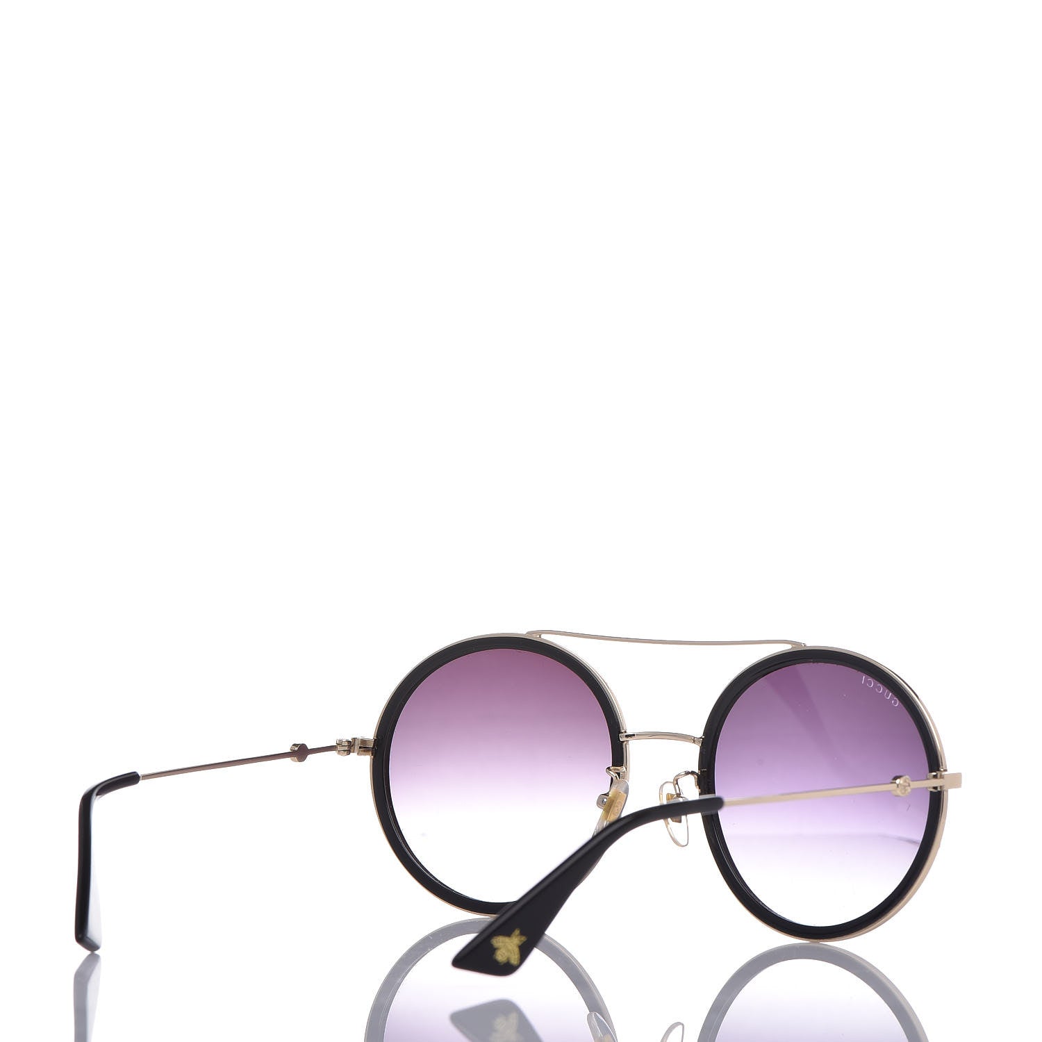 Gucci Round Frame Sunglasses GG0061S Black 4 of 7
