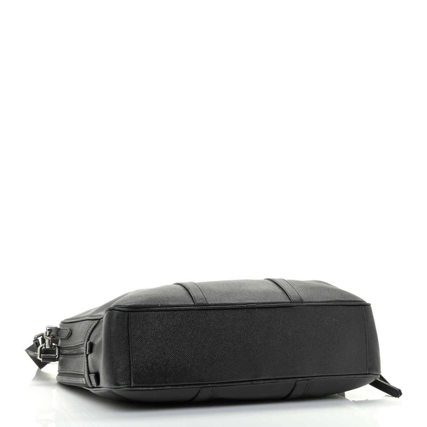 Textured Calfskin Briefcase Black