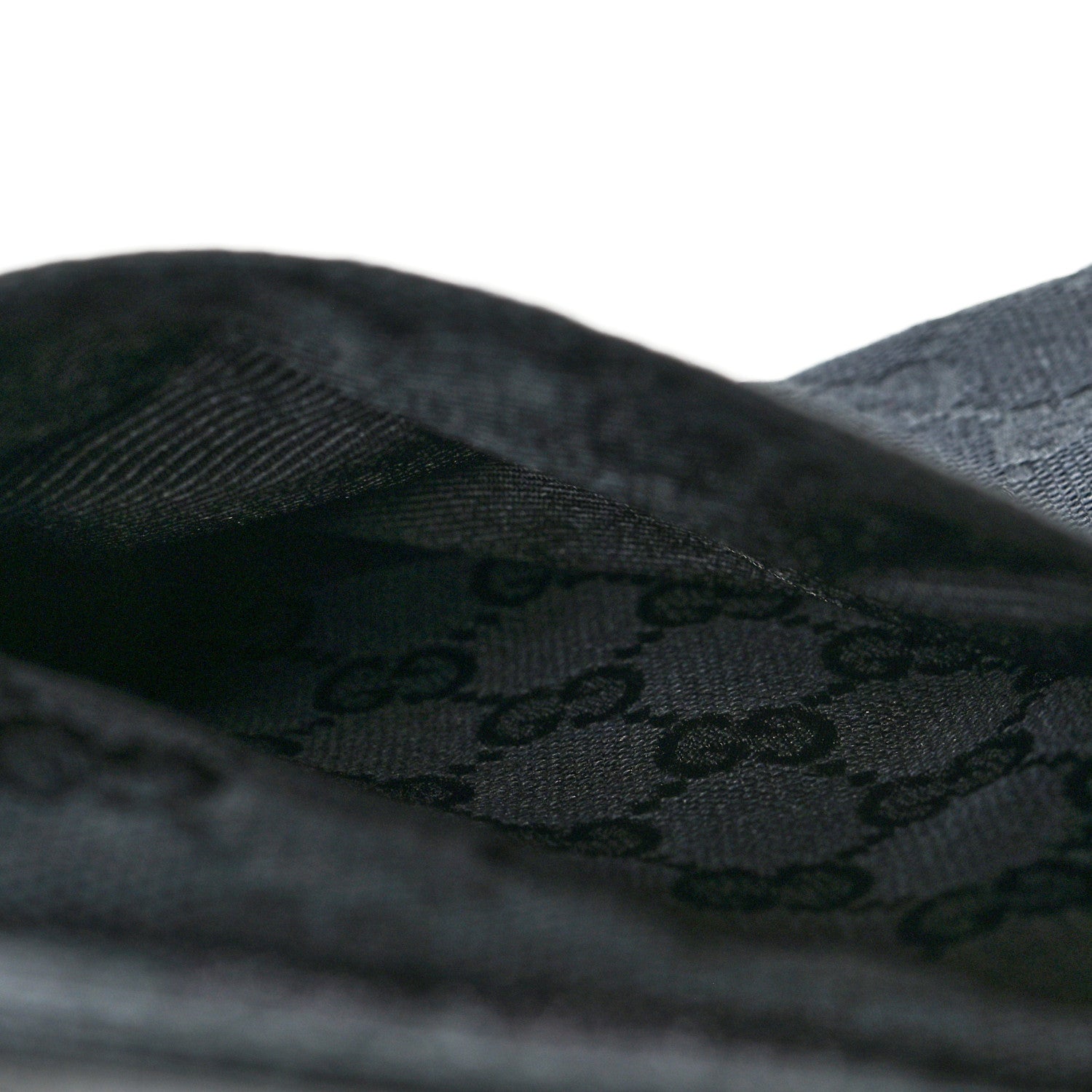 Gucci Denim Monogram Double Pocket Belt Bag Black 6 of 12