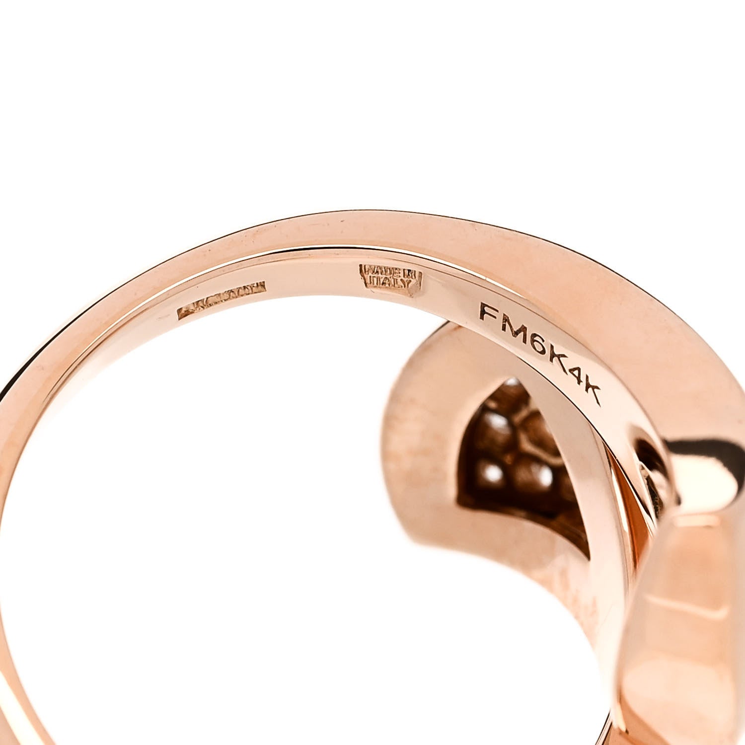 Bulgari 18K Rose Gold Mother of Pearl Diamond .22ct Divas' Dream Ring 50 5.5 4 of 6