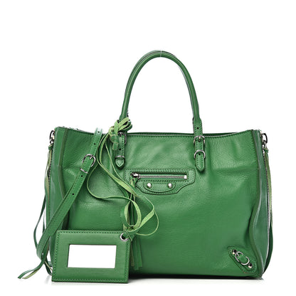 Balenciaga Veau Papier A6 Zip Around Tote Vert Trefle 1 of 15
