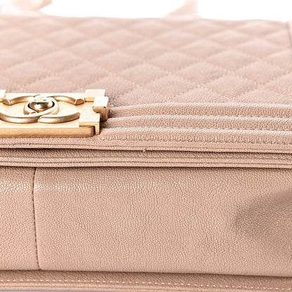 Chanel Caviar Quilted New Medium Boy Flap Dark Beige 11 of 12