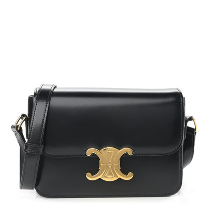 Celine Shiny Calfskin Nano Triomphe Black 1 of 11