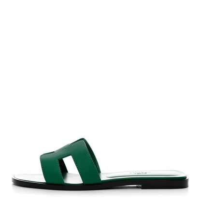 Hermes Epsom Oran Sandals 36 Vert Emeraude 1 of 10