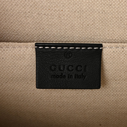 Gucci Moon Calfskin Web Large Dionysus Bamboo Top Handle Bag Black Bright Evergreen Hibiscus Red 6 of 10