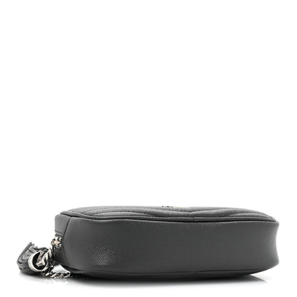 Saint Laurent Grain De Poudre Matelasse Monogram Mini Lou Camera Bag Asphalt 4 of 10