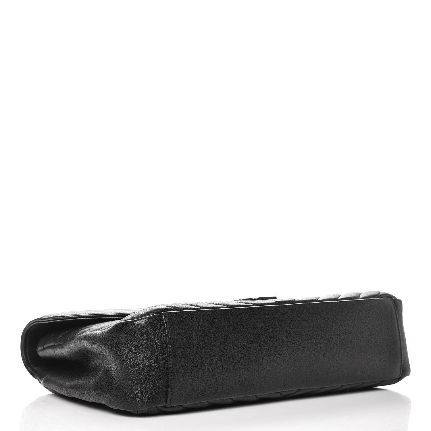 Saint Laurent Sheepskin Matelasse Chevron Monogram Large College Satchel Black 5 of 9