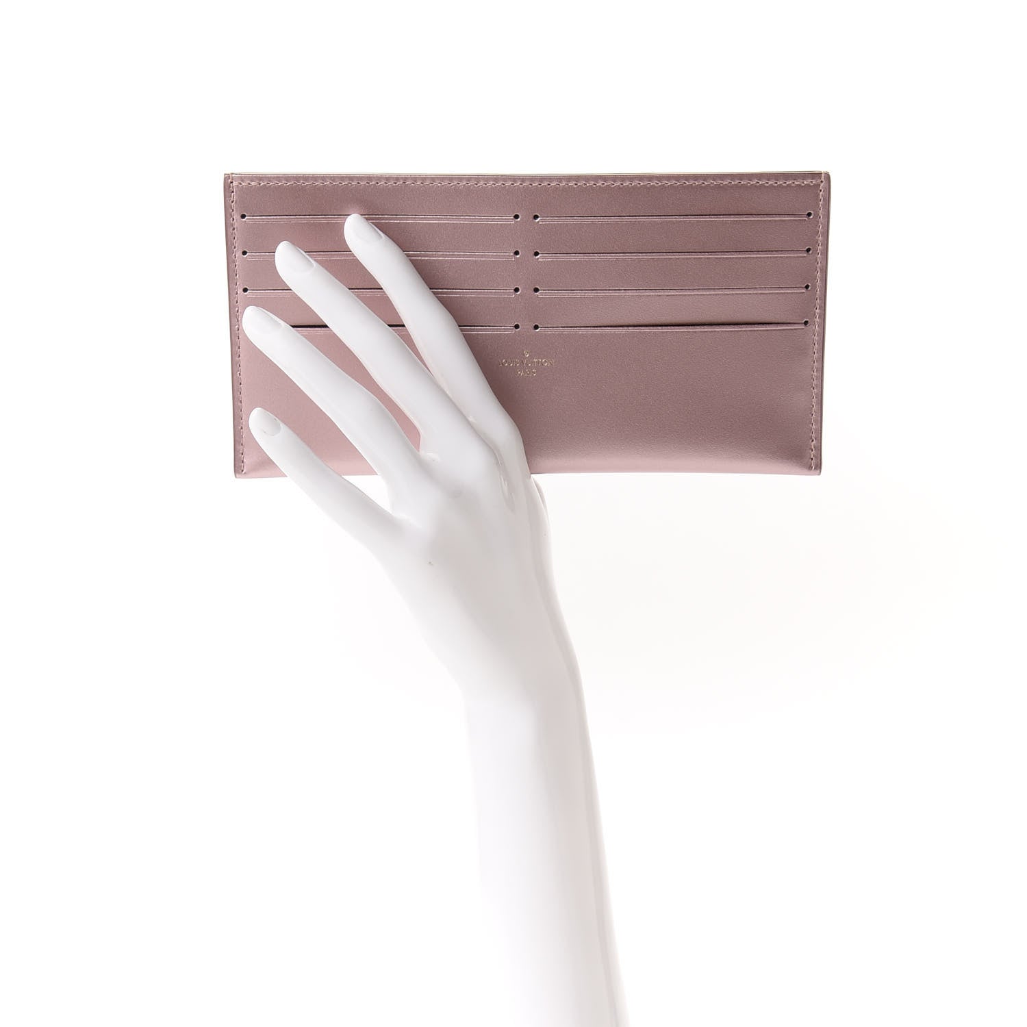 Louis Vuitton Metallic Felicie Card Holder Insert Pale Pink 2 of 6