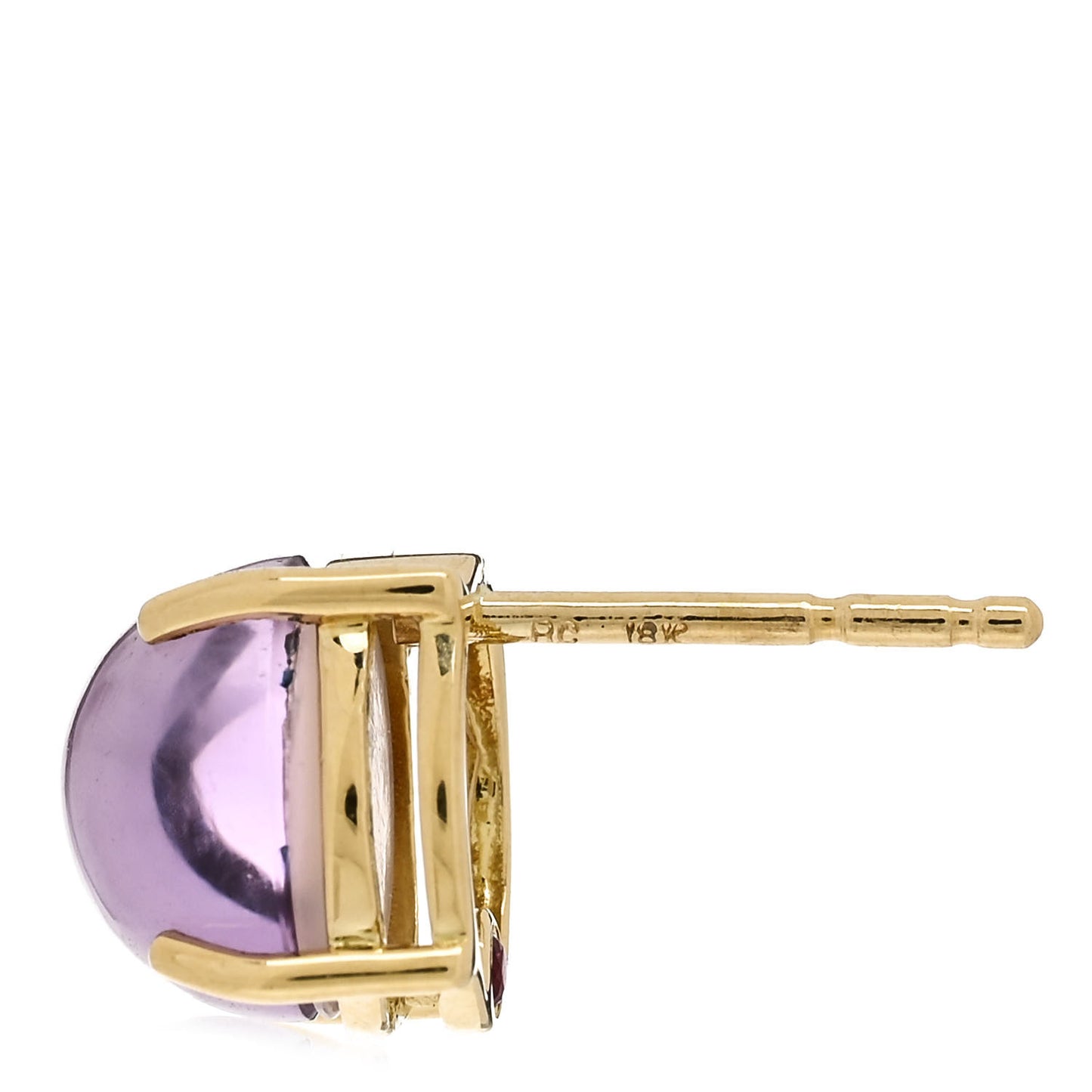 18K Yellow Gold Amethyst Shanghai Earrings