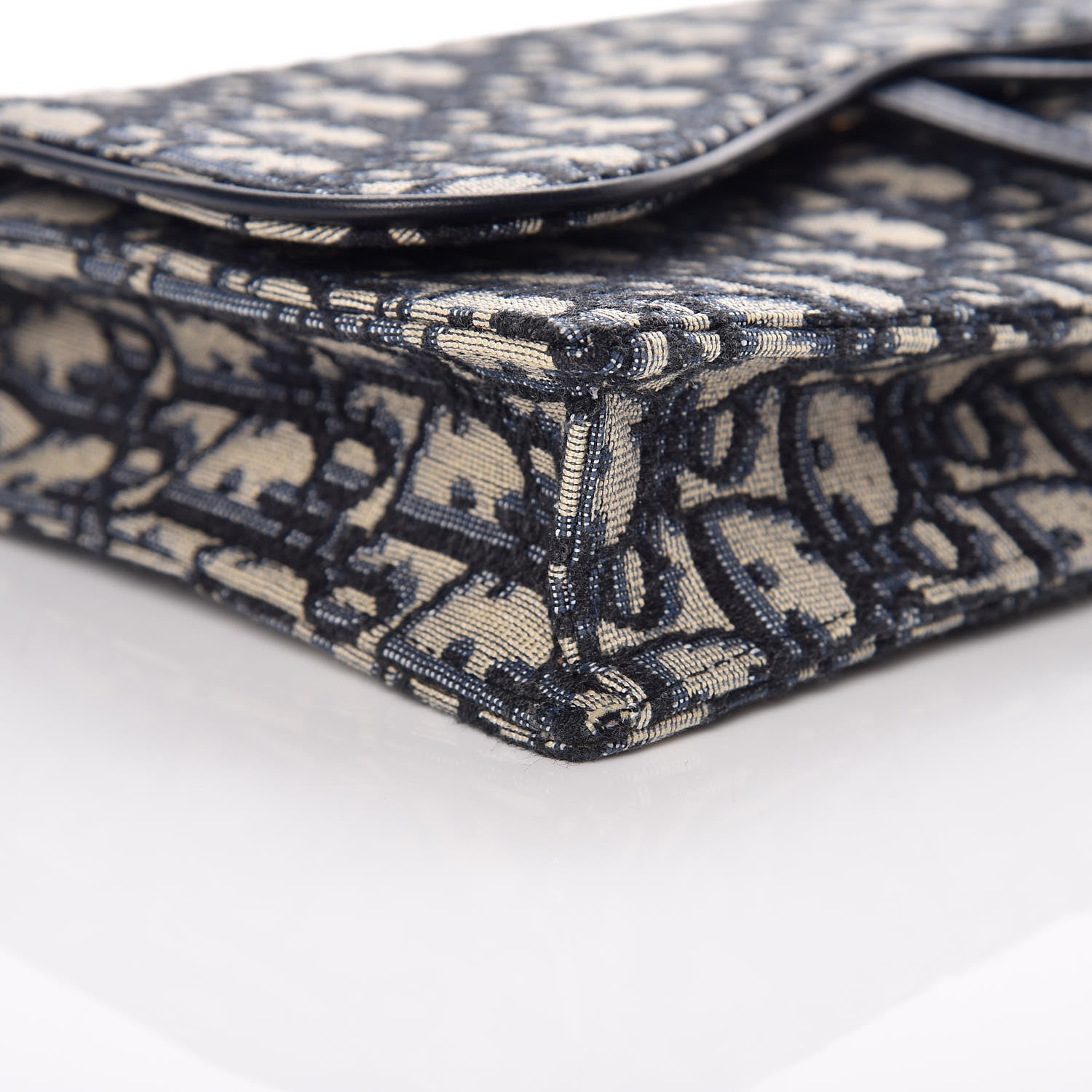 Christian Dior Oblique Saddle Chain Pouch Blue 9 of 12