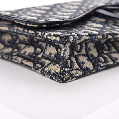 Christian Dior Oblique Saddle Chain Pouch Blue 9 of 12