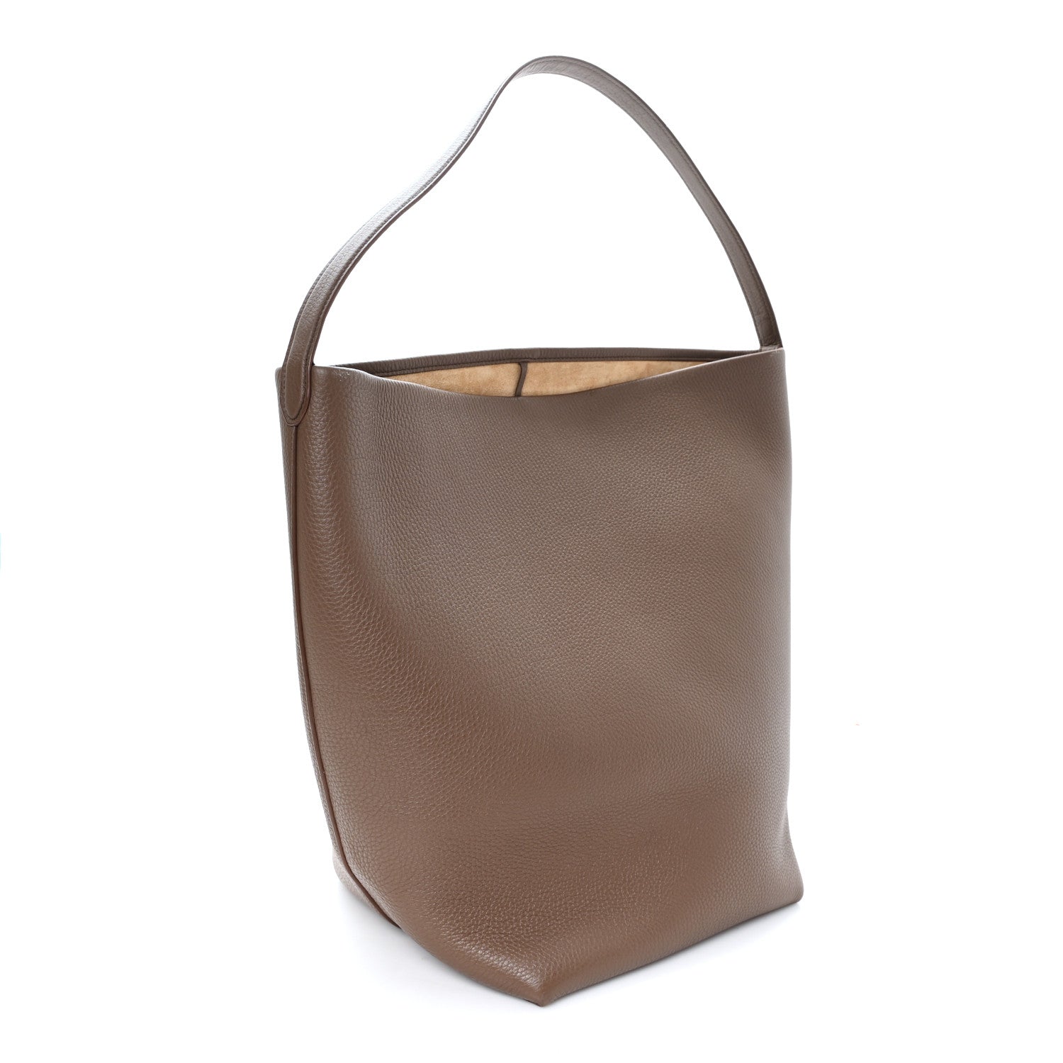 The Row Grained Calfskin Large N/S Park Tote Dark Taupe 3 of 10