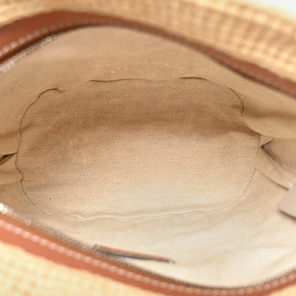 Loewe Calfskin Raffia Paulas Ibiza Pochette Bag Natural Tan 5 of 12