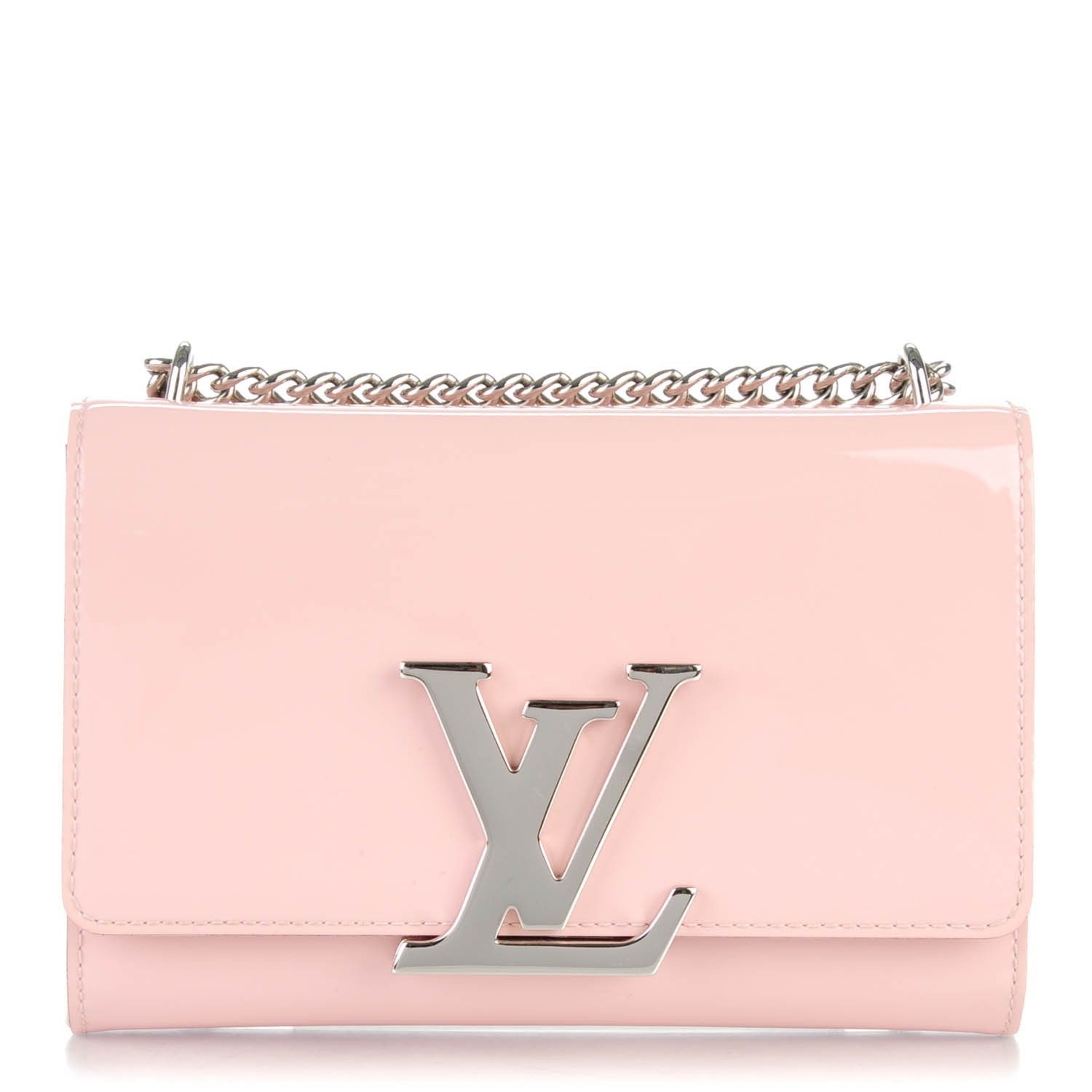 Louis Vuitton Patent Chain Louise MM Rose Ballerine 1 of 7