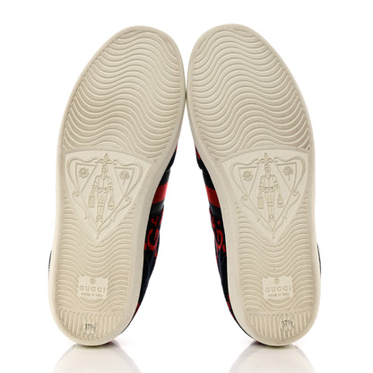 Gucci Terry Cloth GG Monogram Web Womens Ace Sneakers 37.5 Blue Red 5 of 9