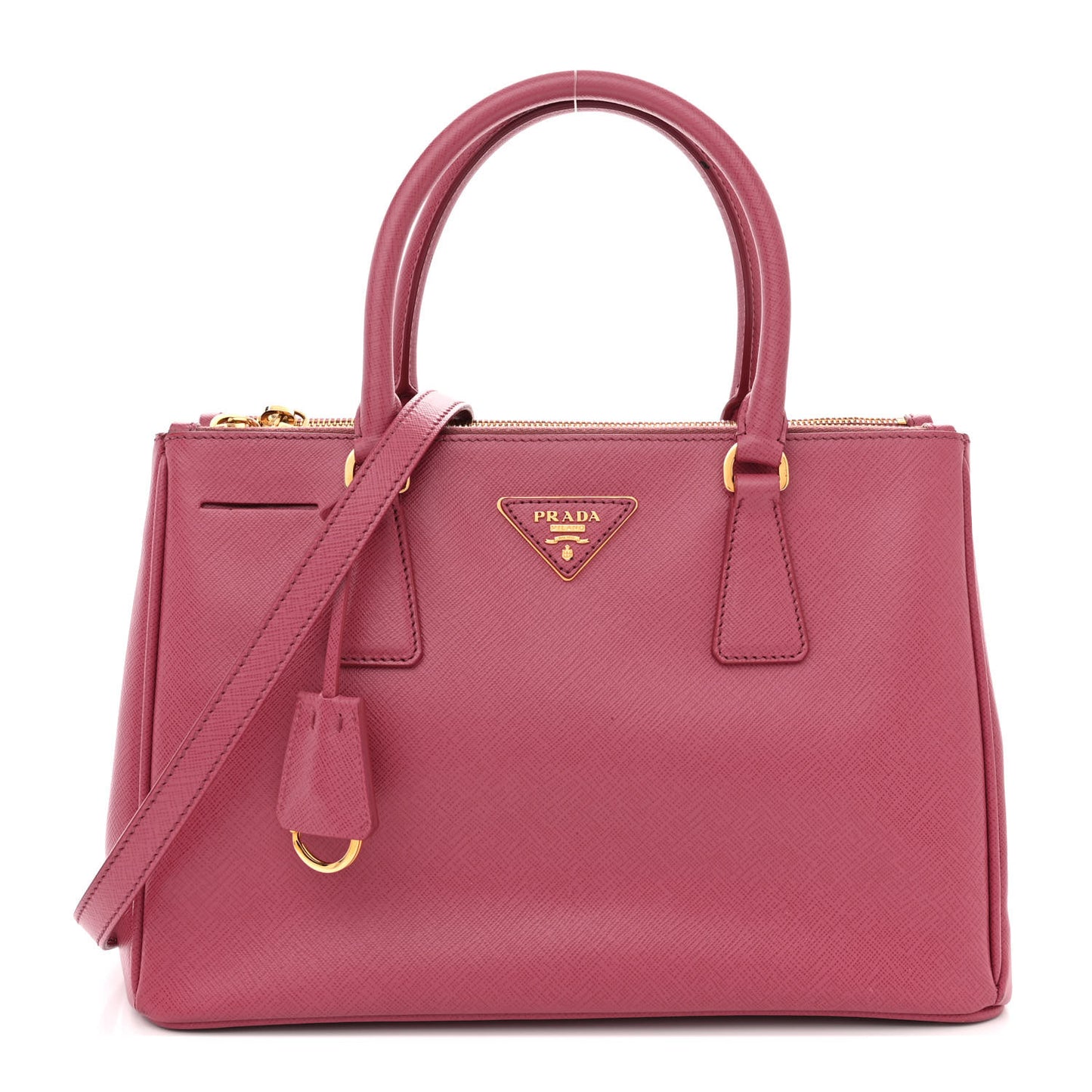 Saffiano Small Galleria Double Zip Tote Peonia
