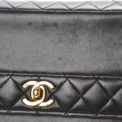 Chanel Lambskin Quilted Shoulder Flap Bag Black 23 of 34