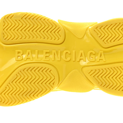 Balenciaga Calfskin Allover Logo Mens Triple S Sneakers 43 Yellow 8 of 8
