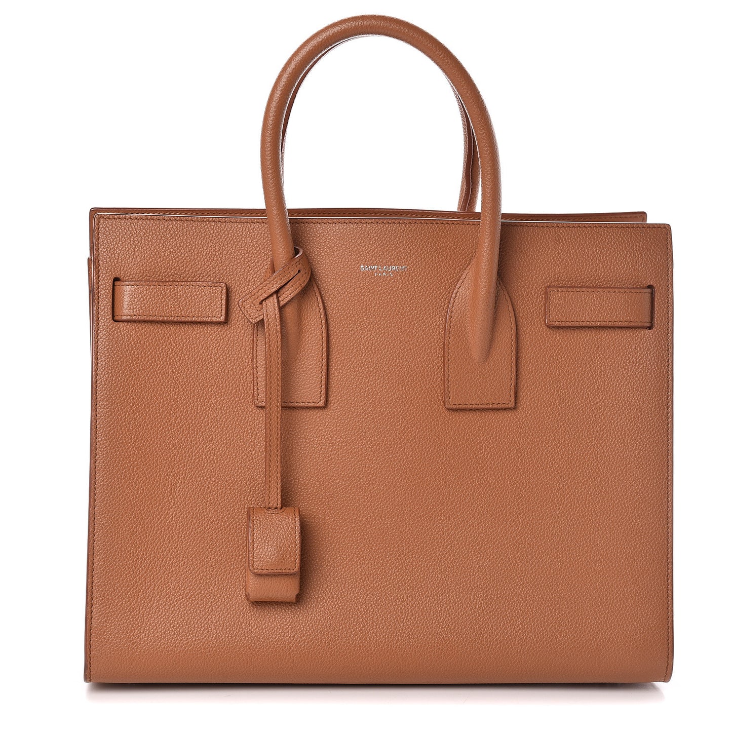 Grained Calfskin Small Sac De Jour Saddle Brown