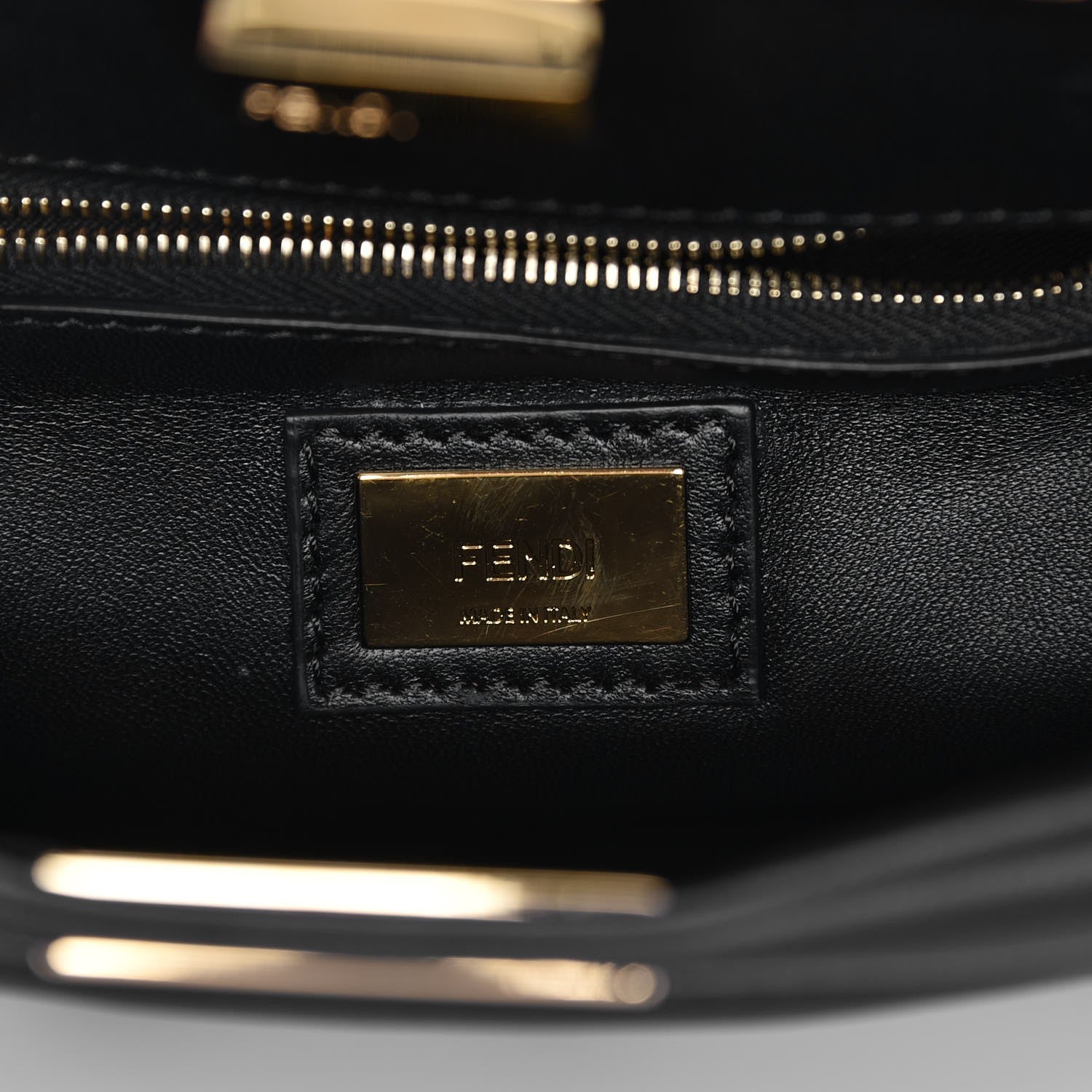 Fendi Nappa Mini Peekaboo Iconic Satchel Black 8 of 10
