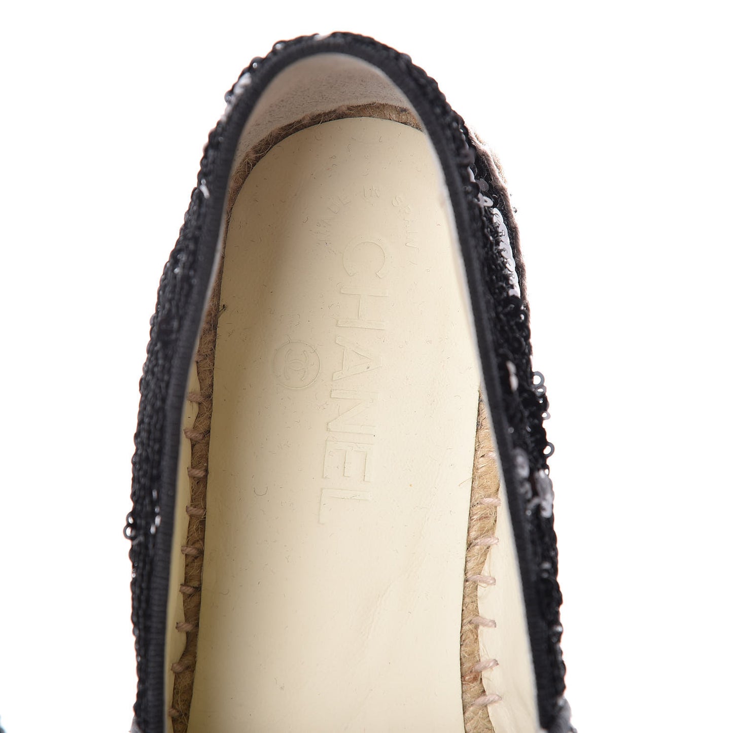Patent Sequin CC Espadrilles 39 Black