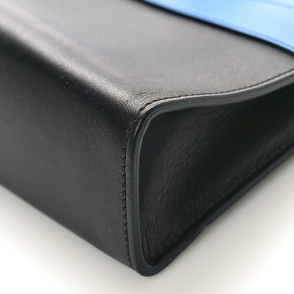 Louis Vuitton Calfskin City Steamer Clutch Black Bleu 8 of 11