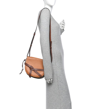 Loewe Calfskin Small Gate Crossbody Bag Amber Light Grey Rust 2 of 11