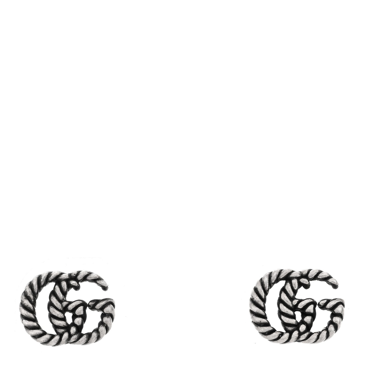 Sterling Silver Torchon Double G Earrings