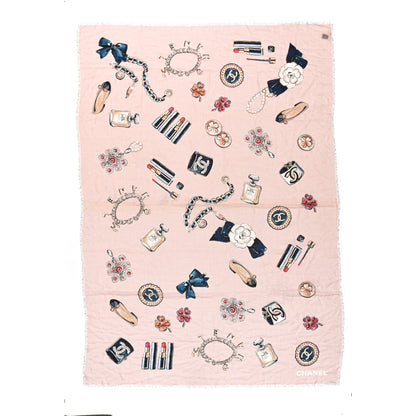 Chanel Cashmere Icons Shawl Pink 1 of 4