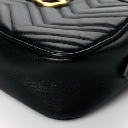 Gucci Calfskin Matelasse Small GG Marmont Chain Shoulder Bag Black 11 of 11