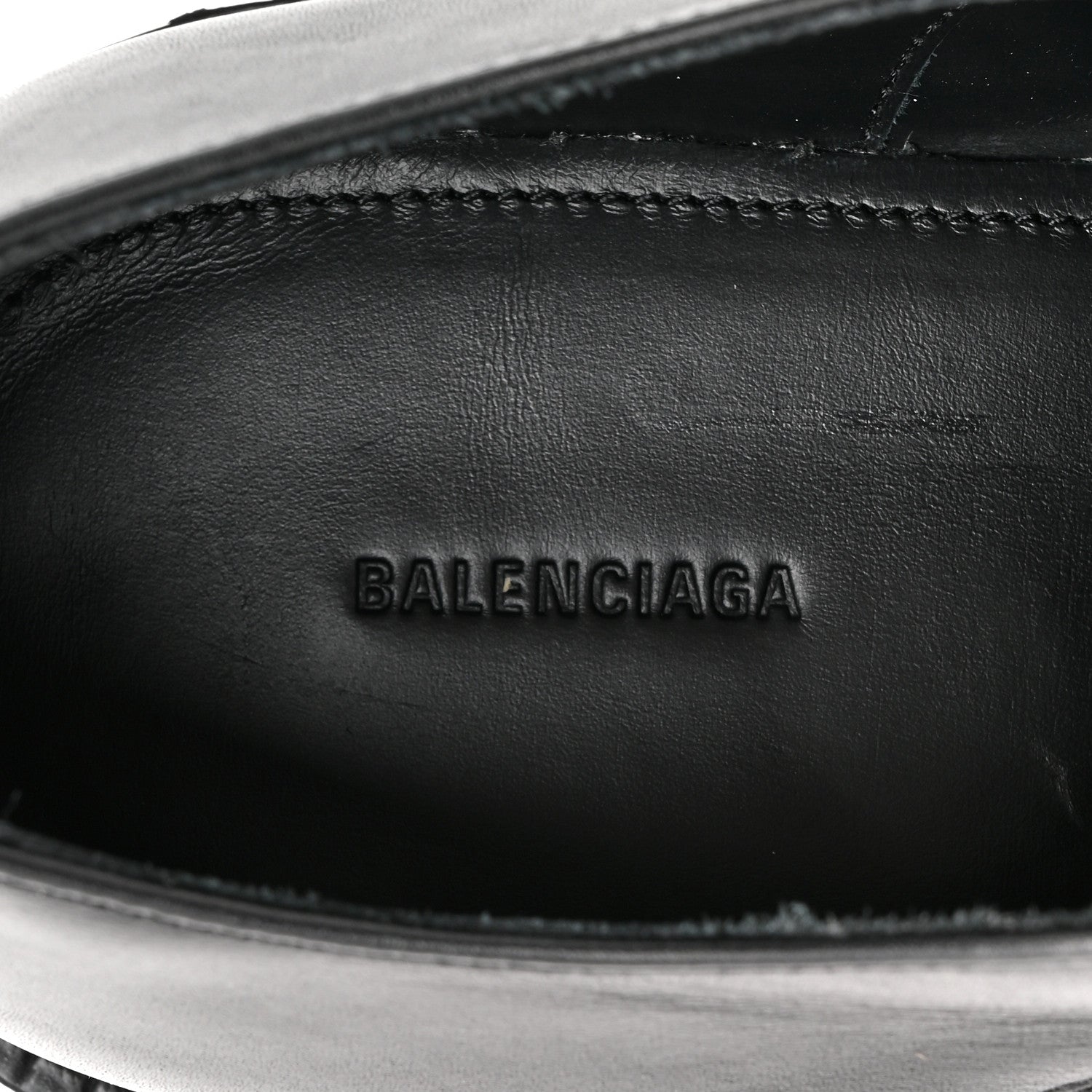Balenciaga Calfskin Trooper Derby Loafers 39 Black 8 of 9