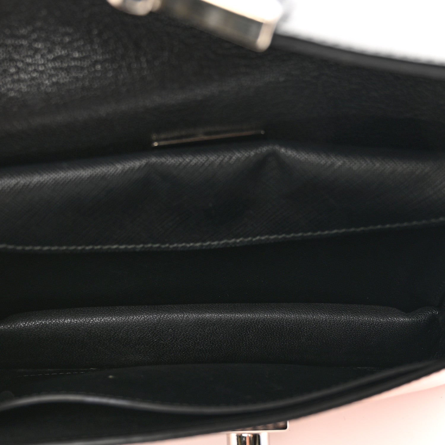 Prada Saffiano Lux Sound Clutch Pink Black 5 of 8