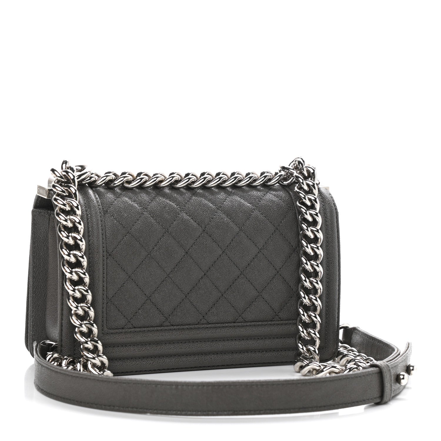 Chanel Caviar Quilted Small Boy Flap Dark Grey 3 of 10