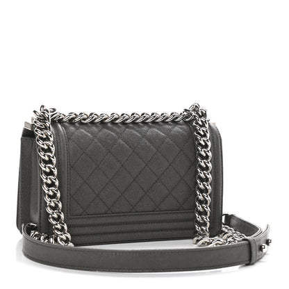 Chanel Caviar Quilted Small Boy Flap Dark Grey 3 of 10