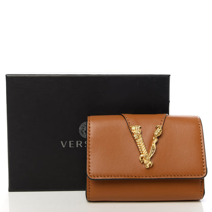 Versace Nappa Barocco Virtus Coin Purse Brown 7 of 7