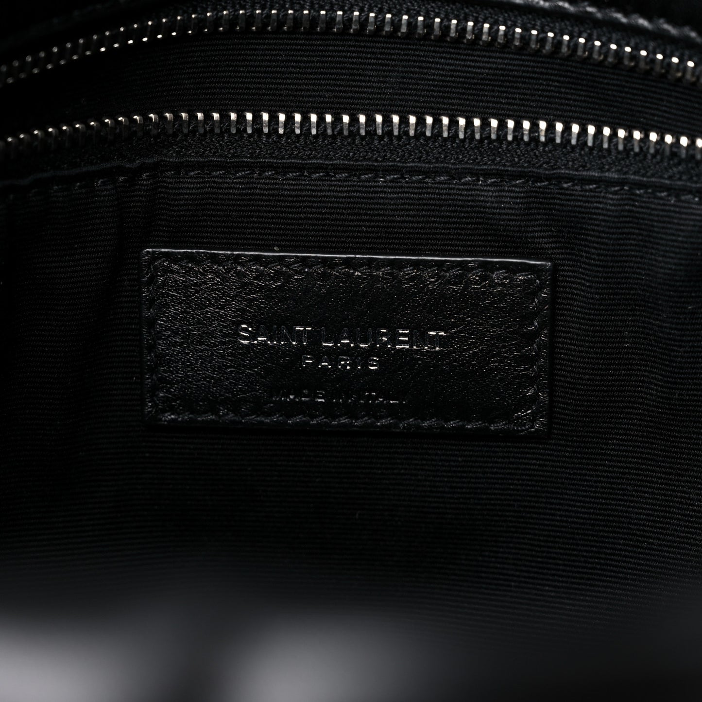Lambskin Quilted Medium Loulou Puffer Monogram Chain Satchel Black