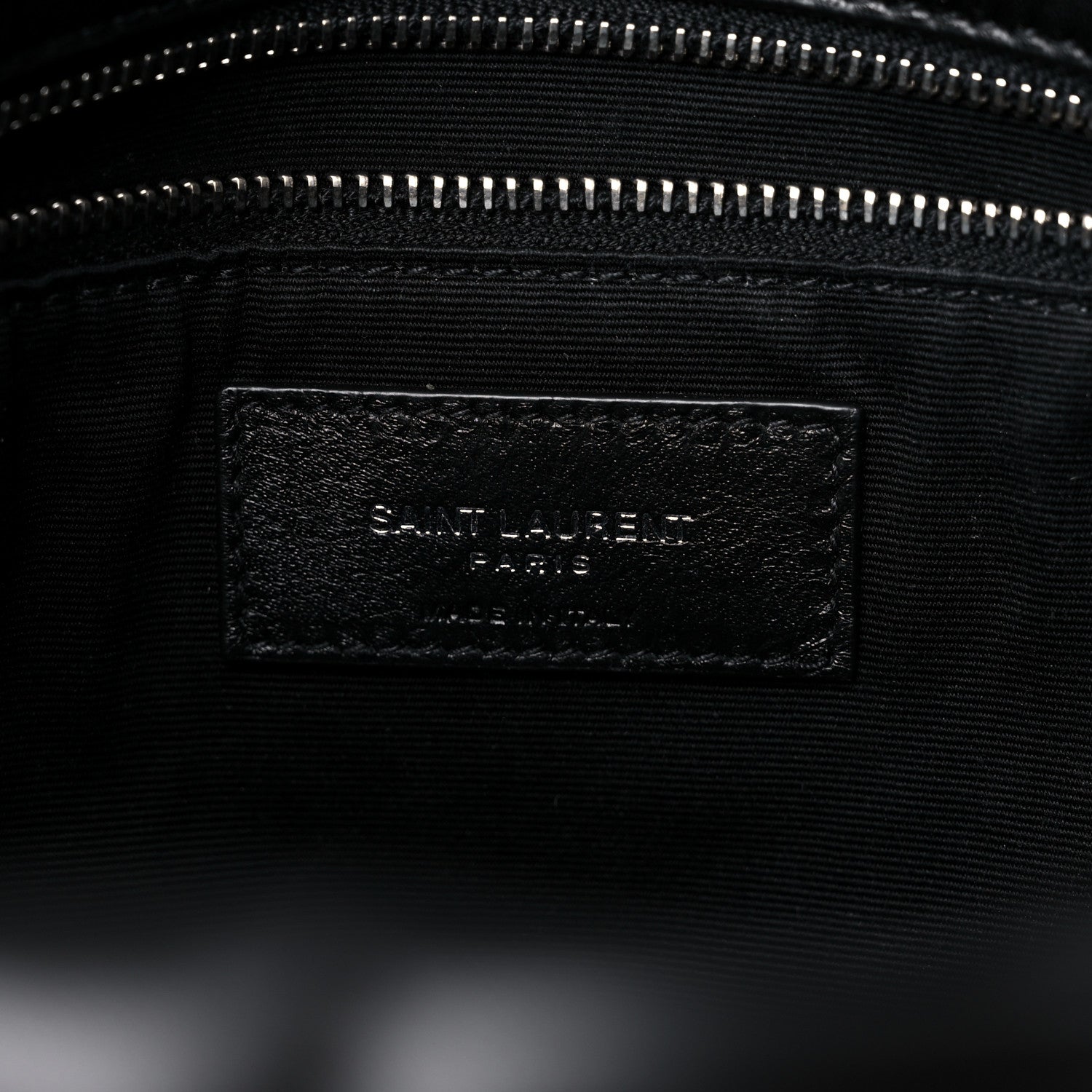 Saint Laurent Lambskin Quilted Medium Loulou Puffer Monogram Chain Satchel Black 7 of 12