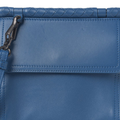 Bottega Veneta Goatskin Intrecciato Crossbody Messenger Blue 8 of 8