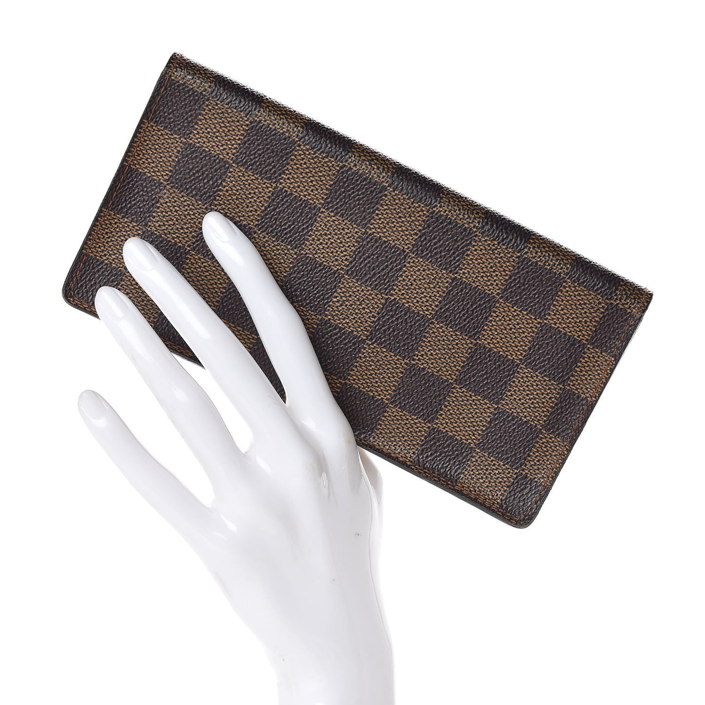 Damier Ebene Checkbook Cover Wallet