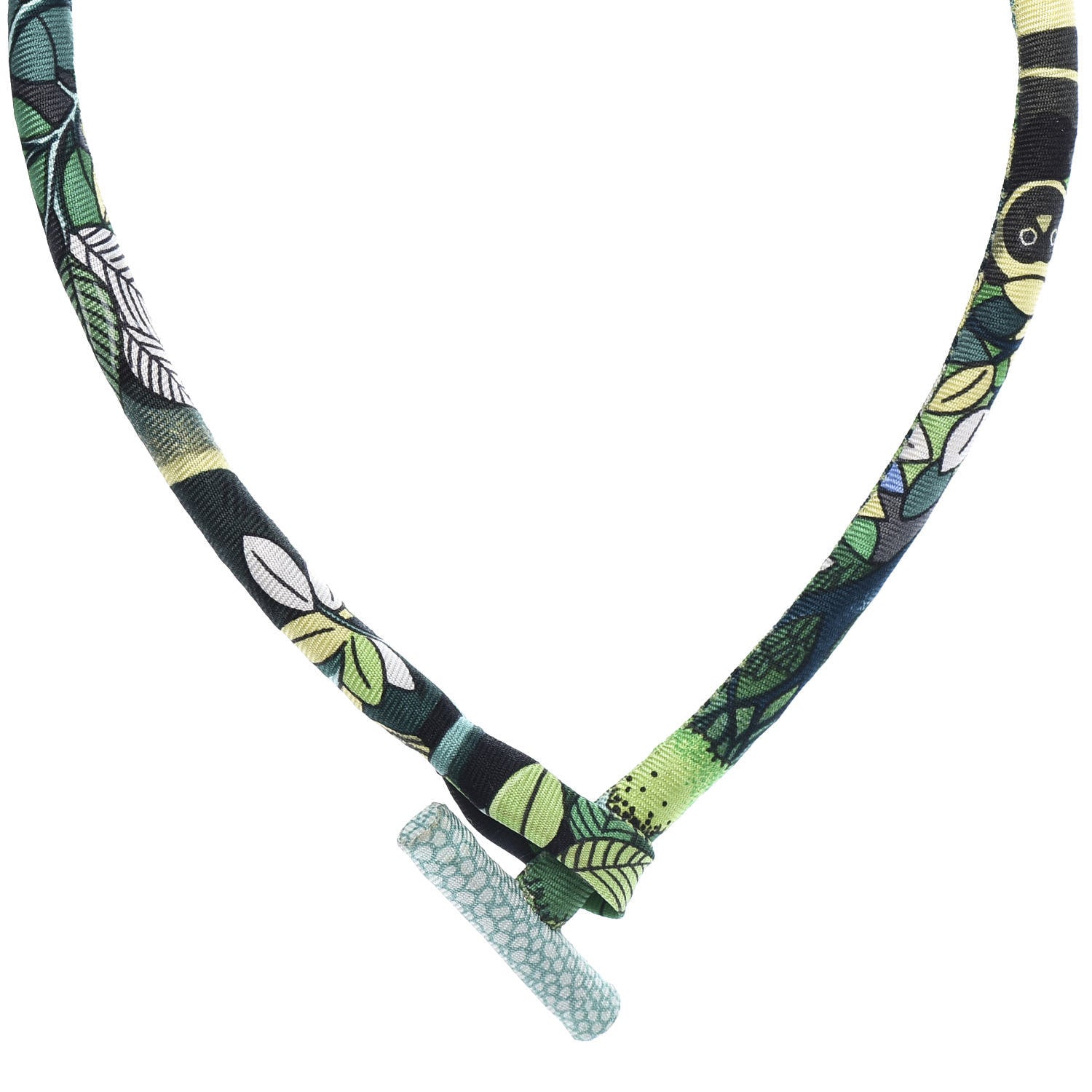 Hermes Silk Collier En Soie Petit H Necklace 1 of 6