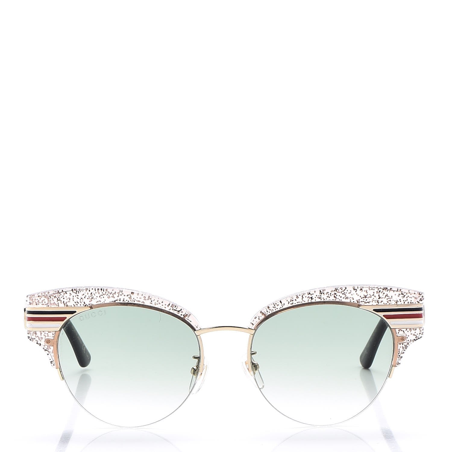 Gucci Glitter Cat Eye Sunglasses GG0283S Beige 2 of 8