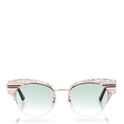Gucci Glitter Cat Eye Sunglasses GG0283S Beige 2 of 8