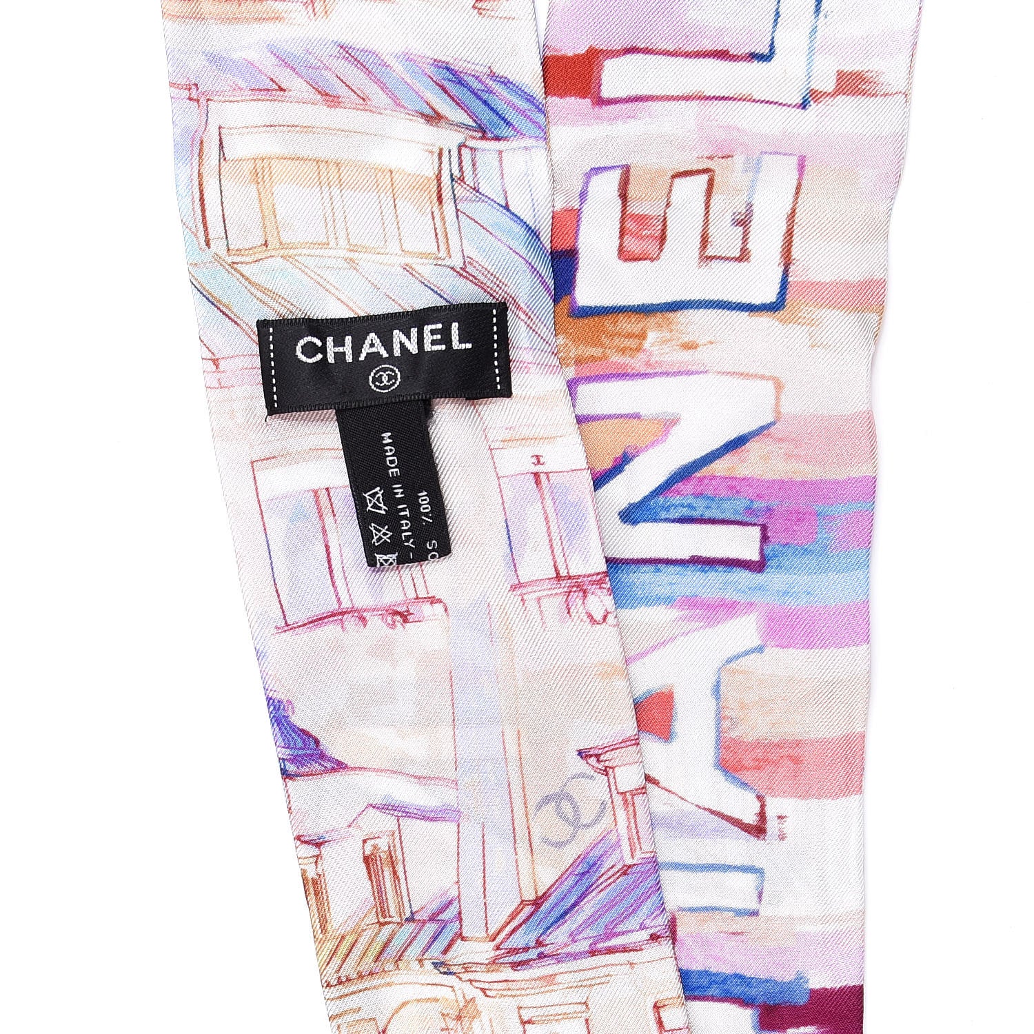 Chanel Silk Twill Slim Bandeau Scarf Rose 4 of 4